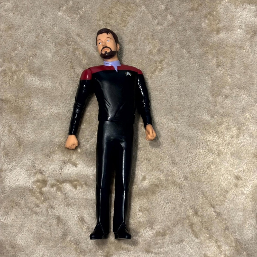 Vintage 1991 Star Trek TNG Commander Riker Figure 9" Playmates Paramount Toy